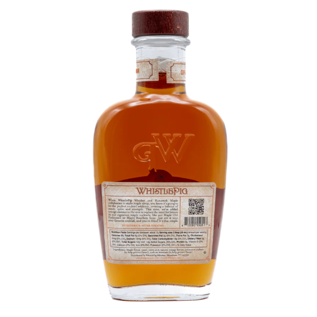 WhistlePig Signature Maple Cocktail Syrup Orange Edition Bourbon