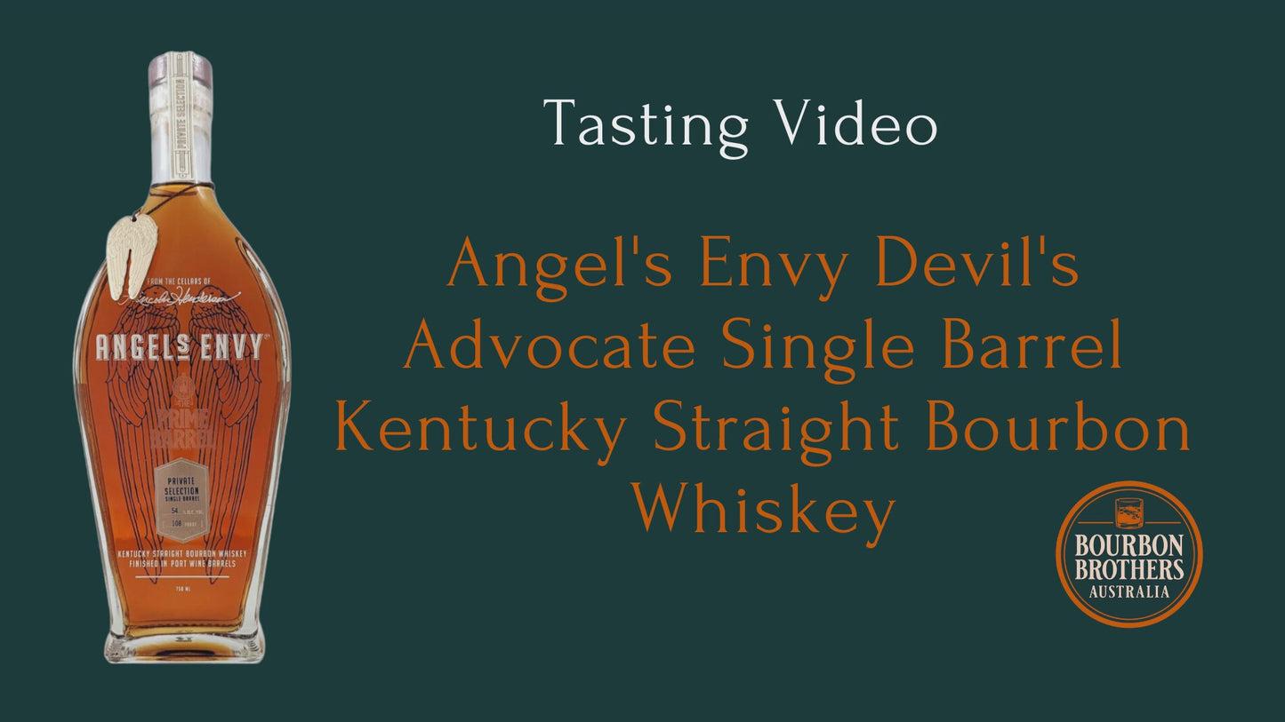 
                  
                    Load and play video in Gallery viewer, Angel&amp;#39;s Envy Devil&amp;#39;s Advocate Single Barrel Kentucky Straight Bourbon Whiskey
                  
                