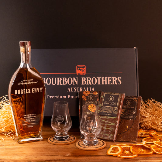 Bourbon and Chocolate Gift Hamper with Angels Envy Devils Advocate - Bourbon Brothers Australia