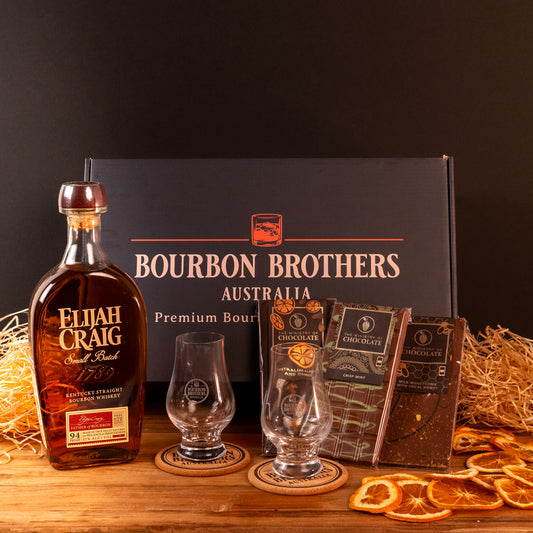 Bourbon and Chocolate Gift Hamper with Elijah Craig Small Batch Bourbon - Bourbon Brothers Australia