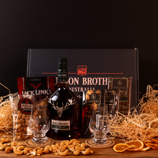 Deluxe Gift Hamper with The Dalmore 15 Single Malt Scotch Whisky (Deluxe Collection) - Bourbon Brothers Australia